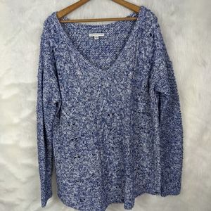 American eagle blue knit sweater